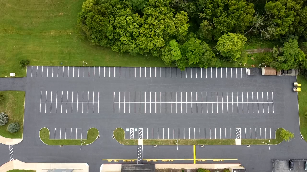 professional parking space line painting