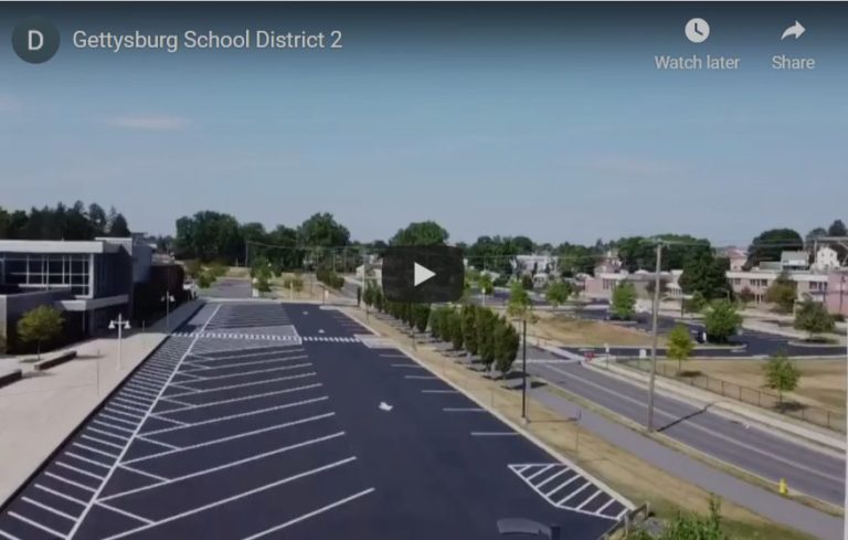 Gettysburg School Parking Lot Crack Filling