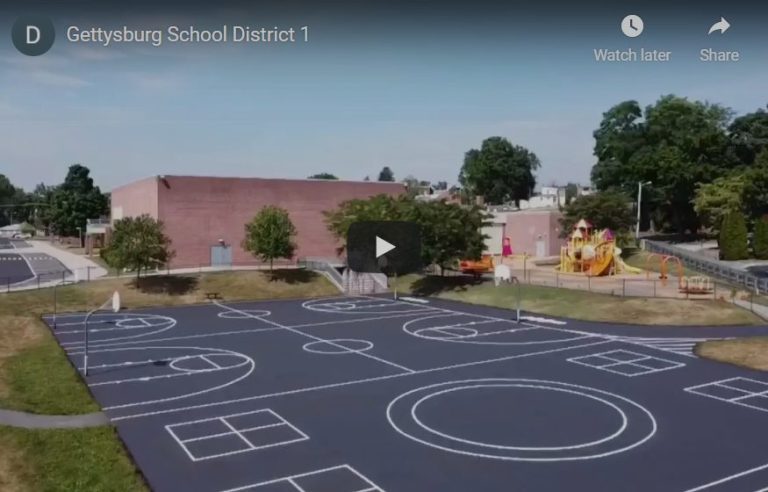 Gettysburg School Parking Commercial Sealcoating Services